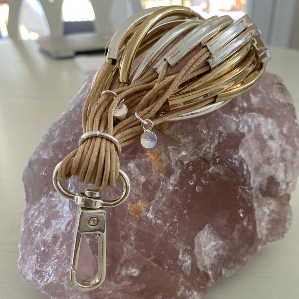 Saachi Multi String Gold & Silver Bracelet - image 1